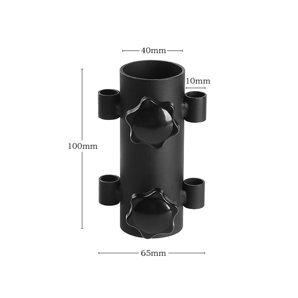 Cheap Goat Tents Camping Awning Rod Holder Reinforced Windproof Outdoor Canopy Rod Iron Holder Fixed Tube Tent Awning Pole Accessories   